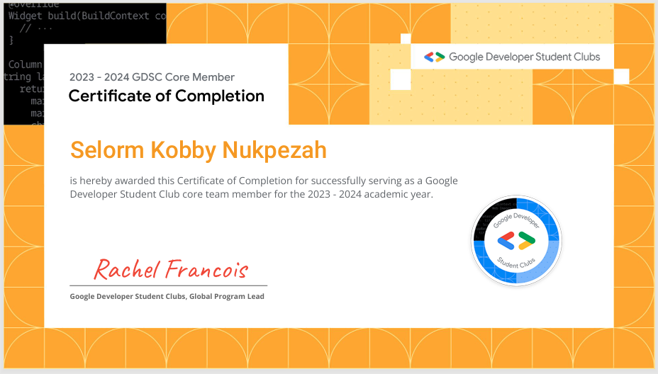 Google Student Developer